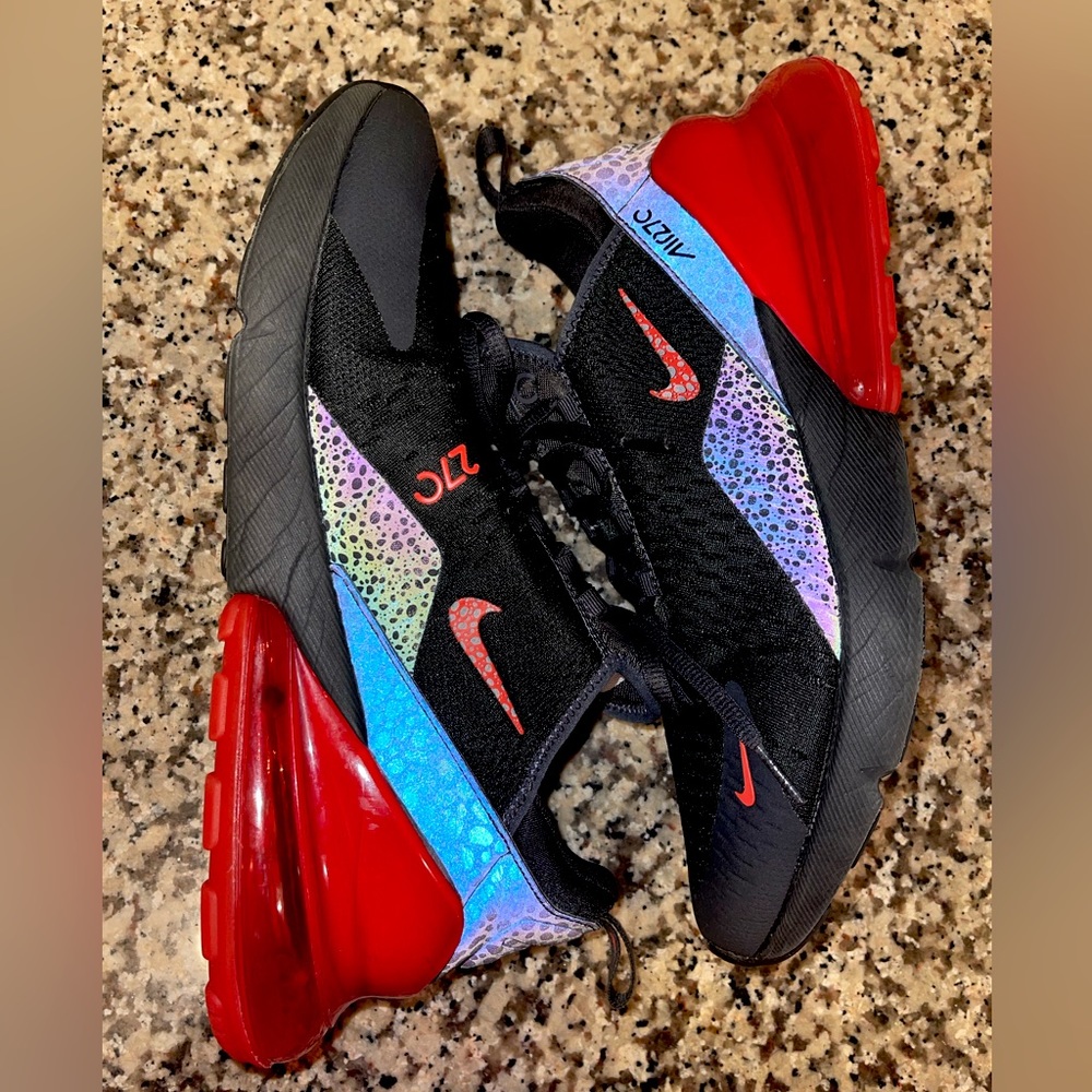 Nike Air Max 270 Reflective Safari Off Noir Habanero Black Red Mens Sz 12